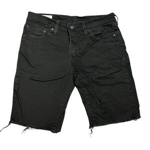 Levi's 511 Jean Shorts Mens 32 Black Denim Cut Off Jorts Y2K Skater Streetwear